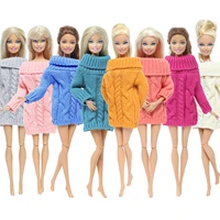 high quality handmade knitted pure cotton sweater dress tops options doll clothes accessories for barbie doll 11 5 inch girl toy