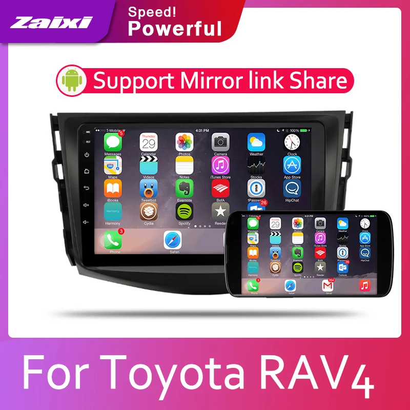 Автомагнитола ZaiXi с Android 1080P IPS ЖК экран для Toyota RAV4 RAV 4 2006 ~ 2012 GPS навигация BT Wi Fi