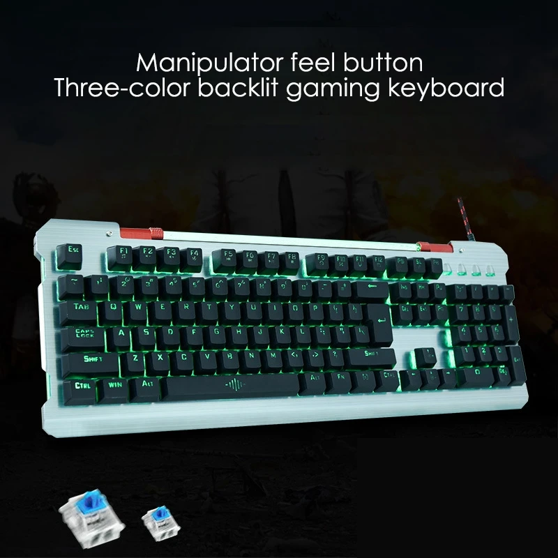 Игровая клавиатура с водяным охлаждением светящаяся реальным манипулятором