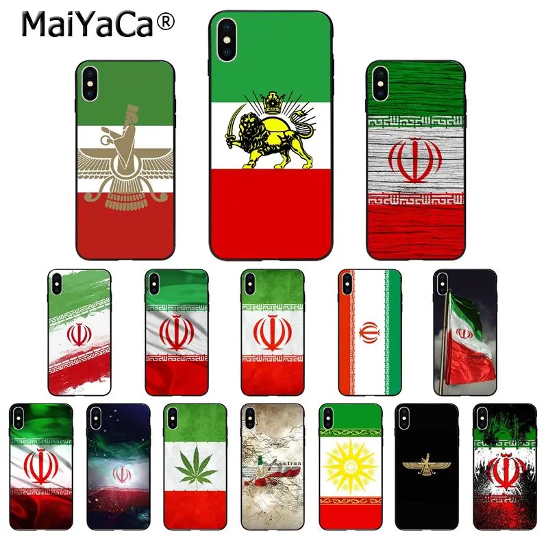 Мягкий силиконовый чехол MaiYaCa из ТПУ с иранским флагом для iPhone 8 7 6 6S Plus 5 5S SE XR X XS MAX |