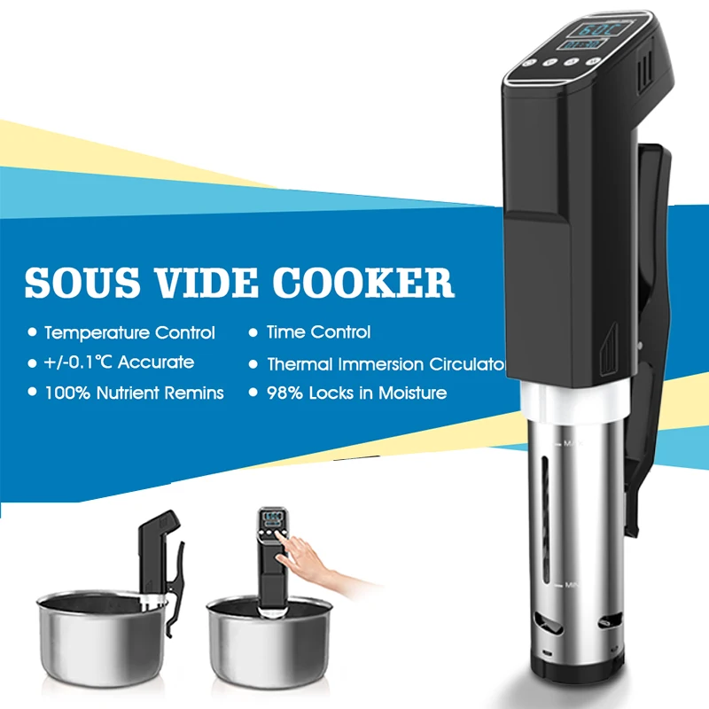 Вакуумная Мультиварка Sous Vide 2000 Вт мощный погружной циркулятор 15л ЖК дисплей с