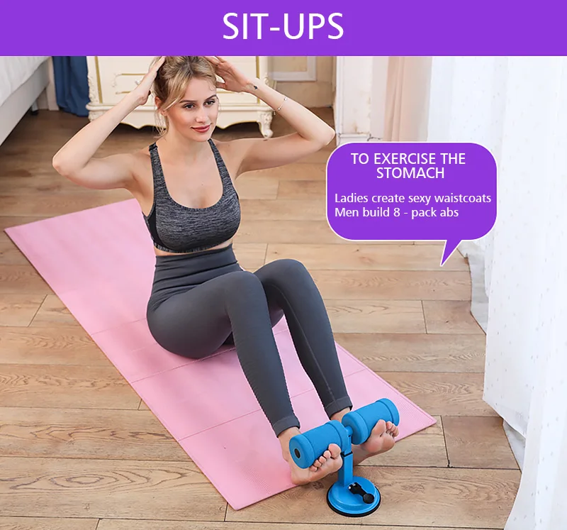Gym Exercise Device Resistance Tube Fitness Sit Up Bar Assistant Workout Bench Equipment for Home Abdominal Machine Lose Weight | Спорт и