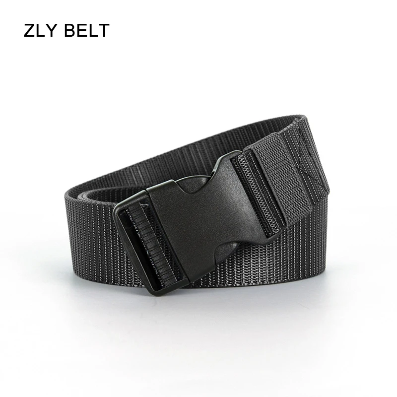 ZLY 2021 New Fashion Belt Men Women Unisex Nylon Material PC Buckle Quality Hiking Casual Travel Style Jeans Versatile Cool Belt