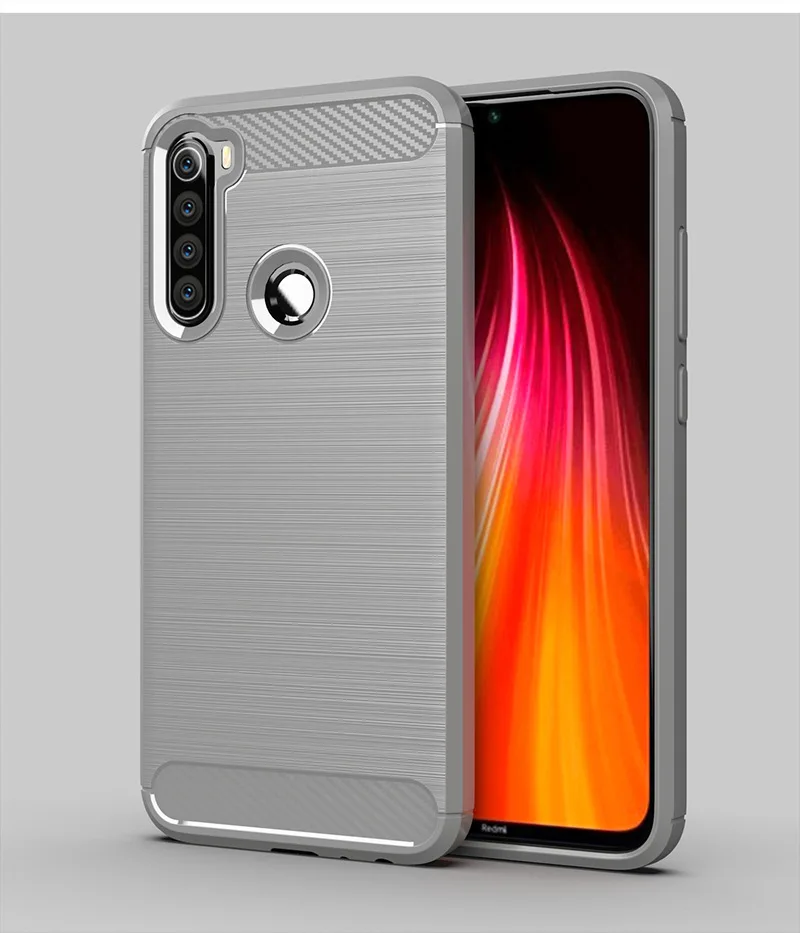 Противоударный бампер из углеродного волокна для Redmi Note 8, мягкий силиконовый чехол с полной защитой для Xiaomi Redmi Note 8 Pro Capa
