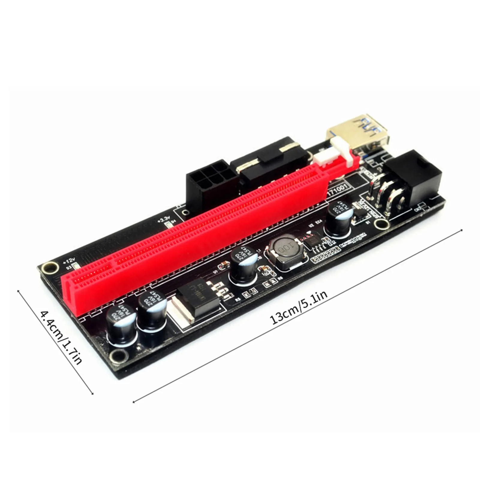 

VER009 Riser Adapter Card Adapter USB 3.0 PCI-EVER 009S Express 1X 4x 8x 16x 15-pin to 6-pin EM88