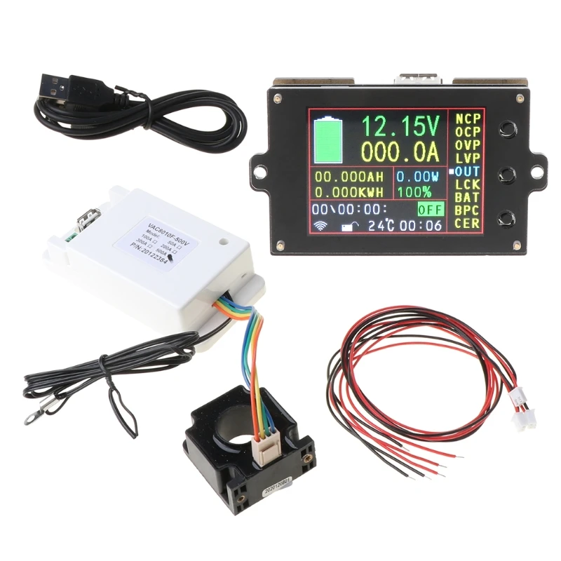 

80V/500V 100A/200A/300A/500A Wireless Voltage Meter Ammeter Battery Coulometer