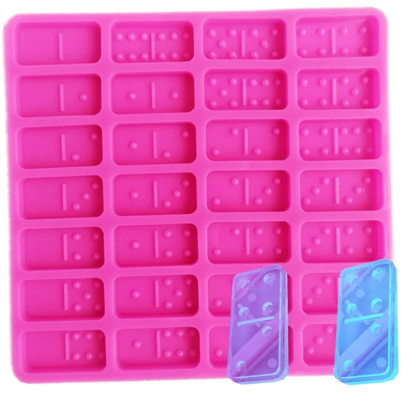 KLM домино смолы силиконовые формы ремесла используется для украшения торта