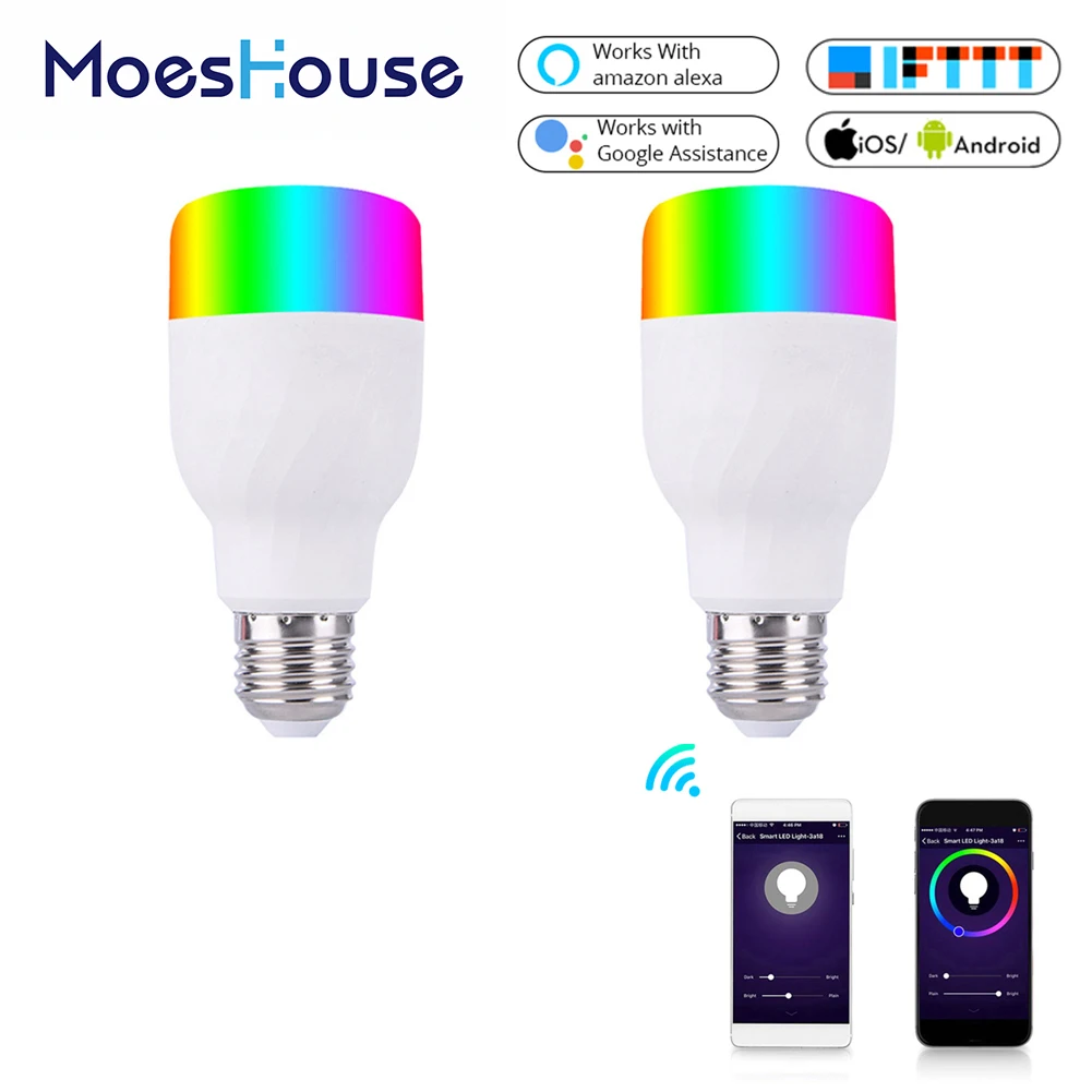 Умсветильник лампа с Wi Fi умная цветная светодиодная 7 Вт RGBW дистанционным