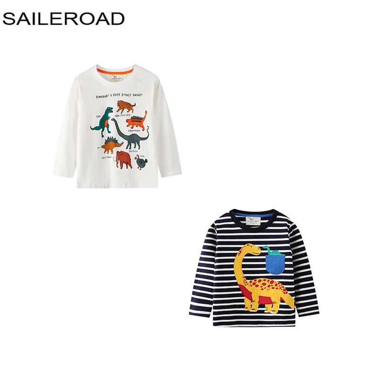 SAILEROAD 2Pcs Девушки с длинным рукавом рубашка единорога 7 лет Мальчики рубашки