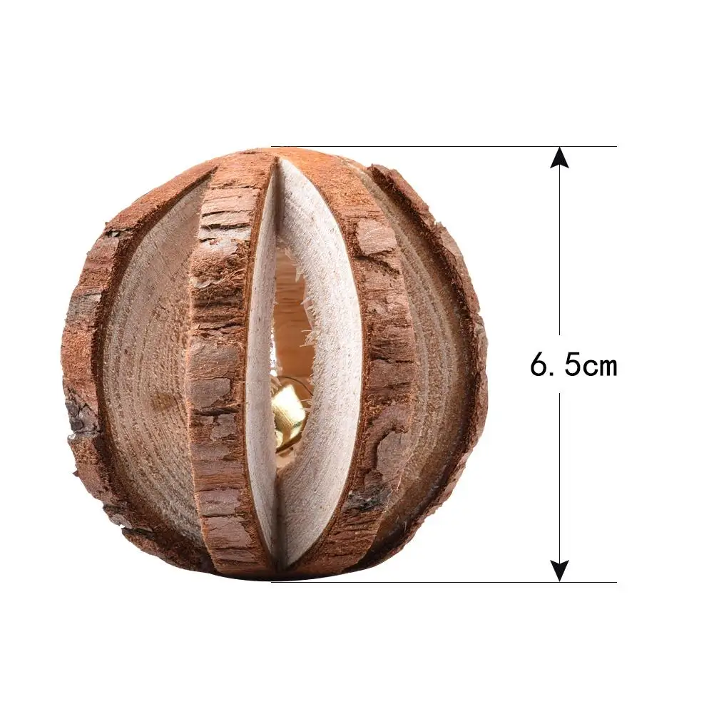 Жевательные игрушки для питомцев из натурального дерева хомячок мяч арбуз с
