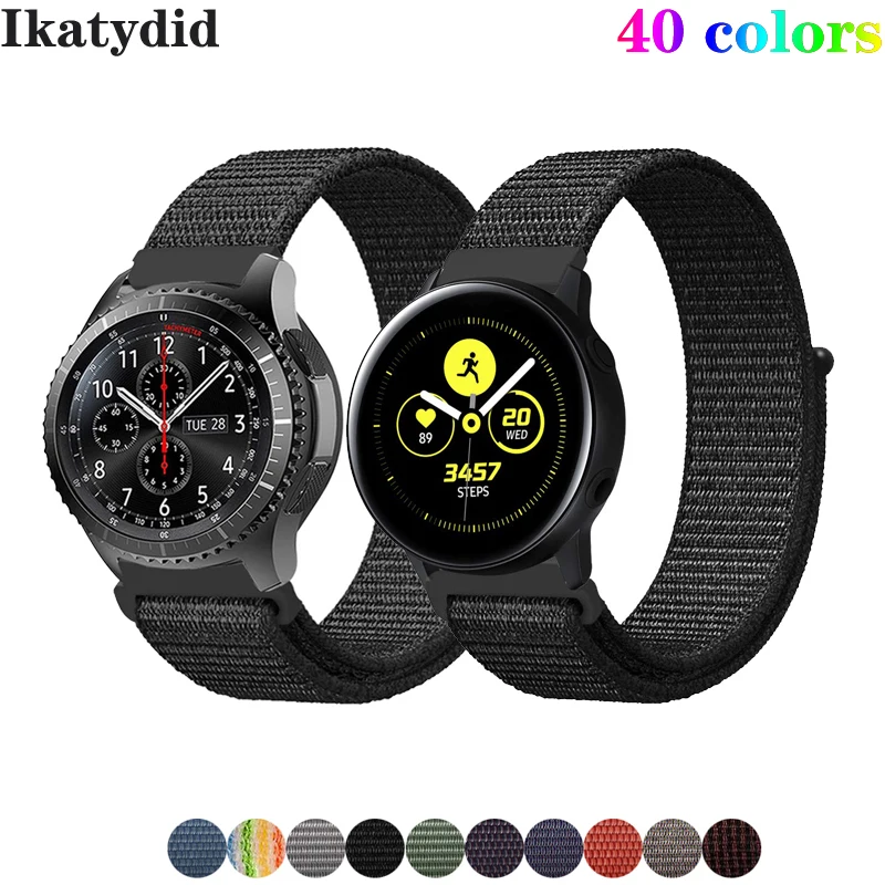 Ремешок 22 мм/20 мм для samsung galaxy watch 46 мм 42 мм active 2 40 мм 44 мм gear S3 frontier huawei gt 2 42 мм/46 мм amazfit ремешок Bip
