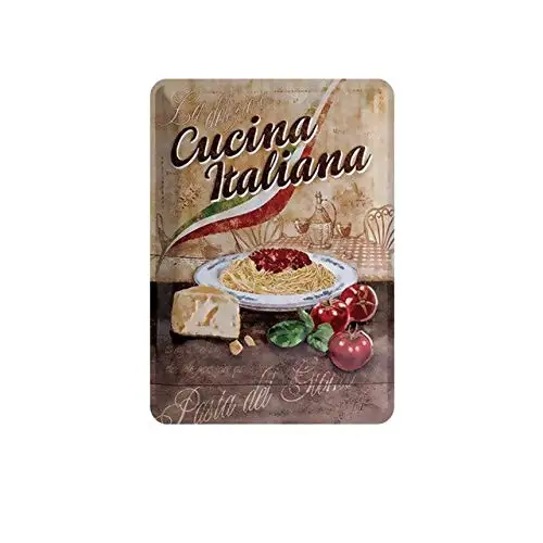 

Retro Vintage Metal Tin Sign Cucina Italy Delicious Food Home Bar Pub Kitchen Wall Decor Signs 12x8inch