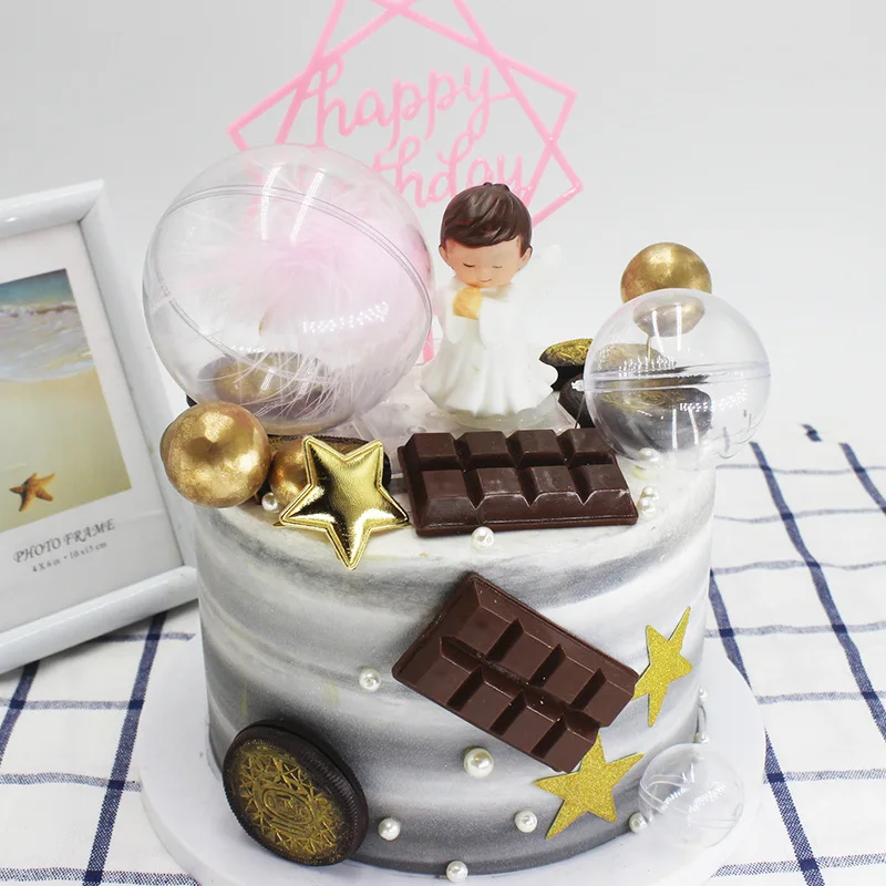 Прозрачный шарик топпер для торта наполненный мяч свадебной вечеринки сделай