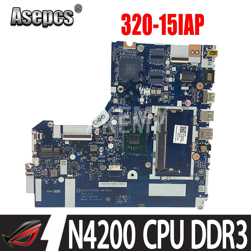 Для Lenovo 320 15IAP материнская плата ноутбука DG424 DG524 NM B301 CPU N4200 DDR3 100% тестовая работа