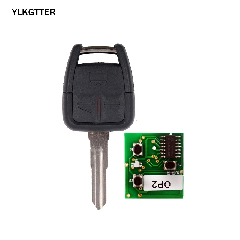 YLKGTTER 433 МГц 2 кнопки дистанционный Автомобильный ключ для Vauxhall Opel Astra Vectra Zafira с
