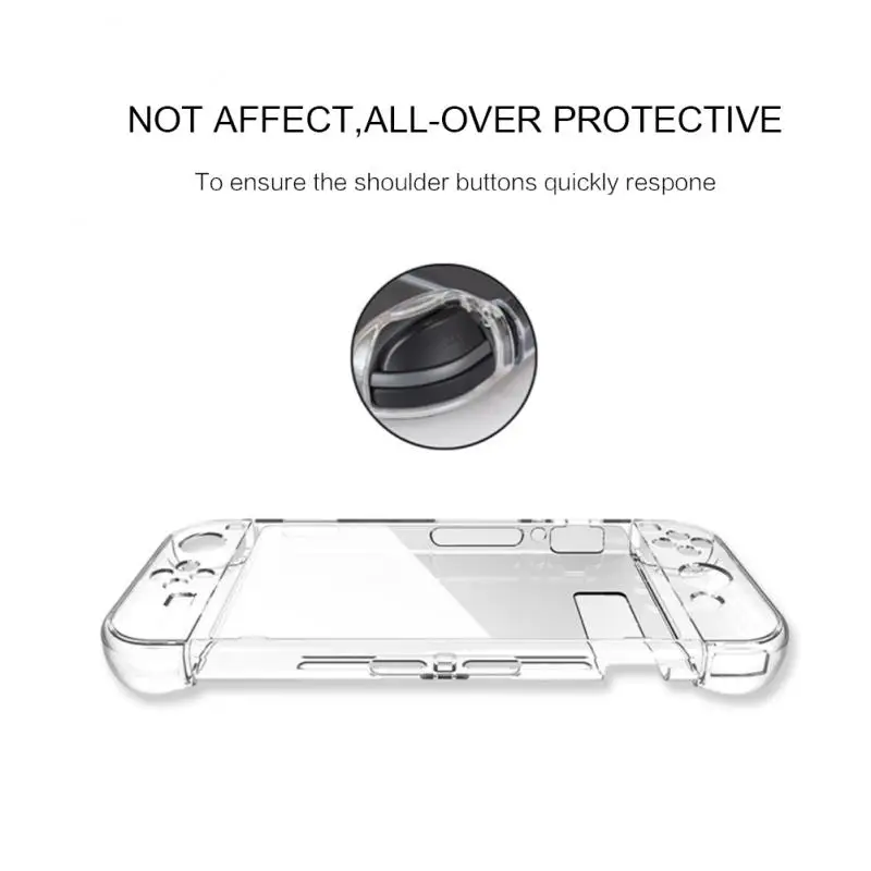 Жесткий чехол для защиты от падений ПК Nintendo Switch NS NX прозрачный с кристаллами