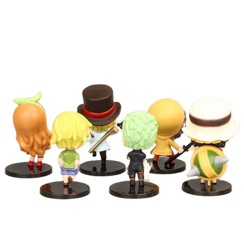 

12CM 6pcs/set Japanese Anime One Piece Action Figure Collection Luffy Nami Zoro Sabo Ace Hancock PVC Hand-Done Swimsuit Dolls