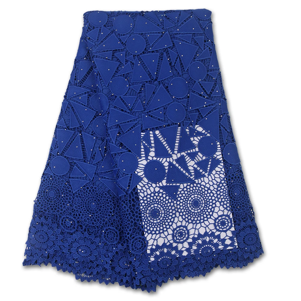 

African Guipure Lace Fabric 2020 High Quality Lace Material French Nigerian Cord Lace Fabrics For Wedding Sewing YA3513B-4