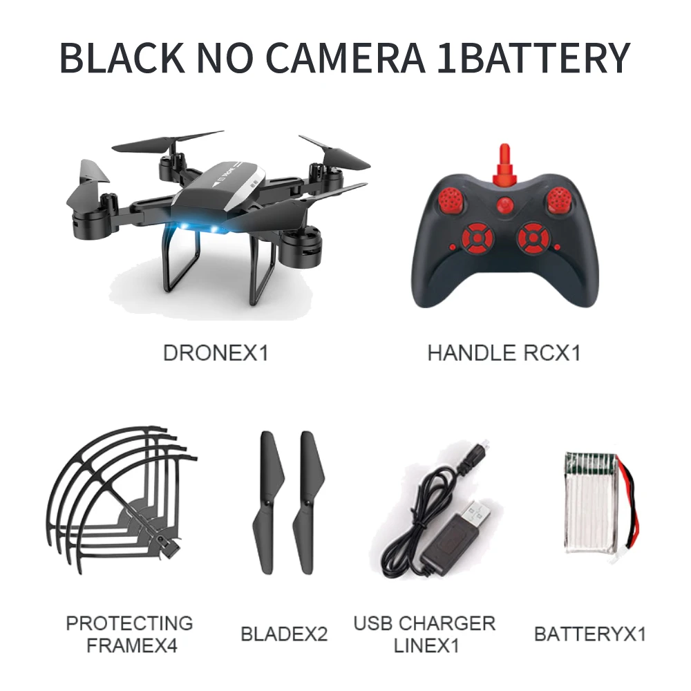 black no camera 1B RC Квадрокоптер KY606D Дрон 4K HD камера wifi FPV высота холдинг складной селфи дроны Профессиональный 20 мин Время полета - Цвет: black no camera 1B