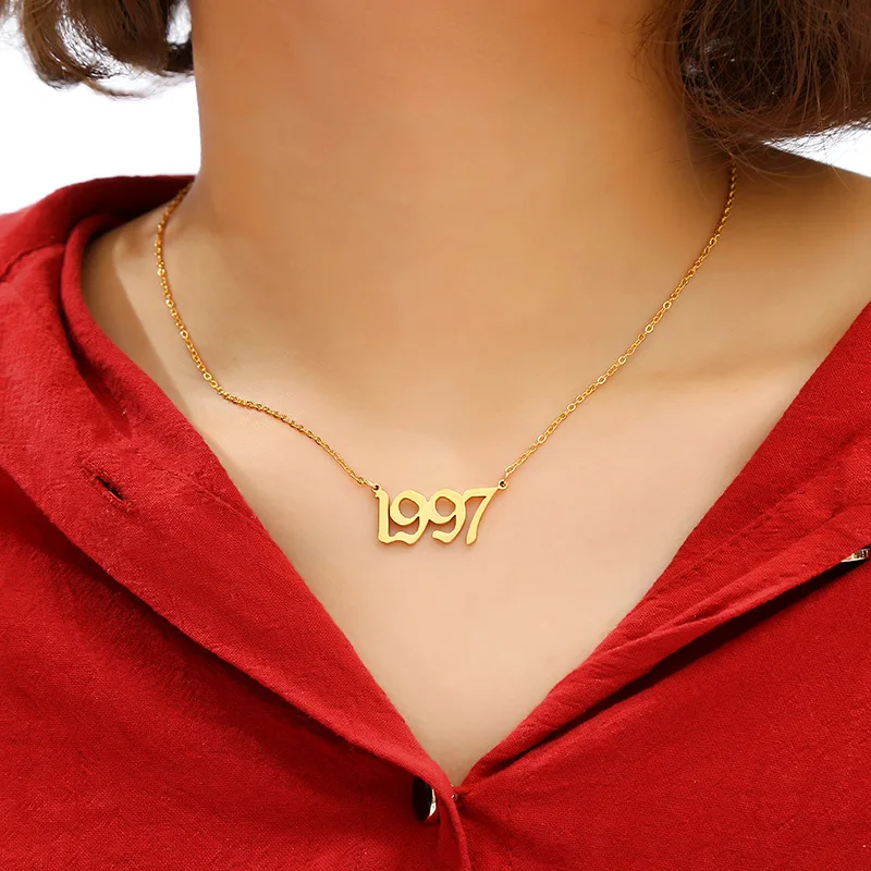 BAECYT персонализированные ожерелья с цифрами для женщин на заказ год 1991 1996 1997 1998 1999