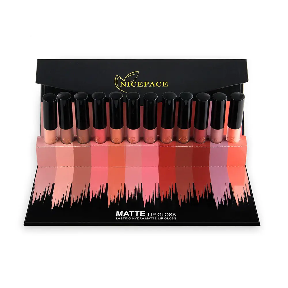 Блеск для губ NICEFACE 12 цветов Матовая жидкая помада Горячая сексуальная краска
