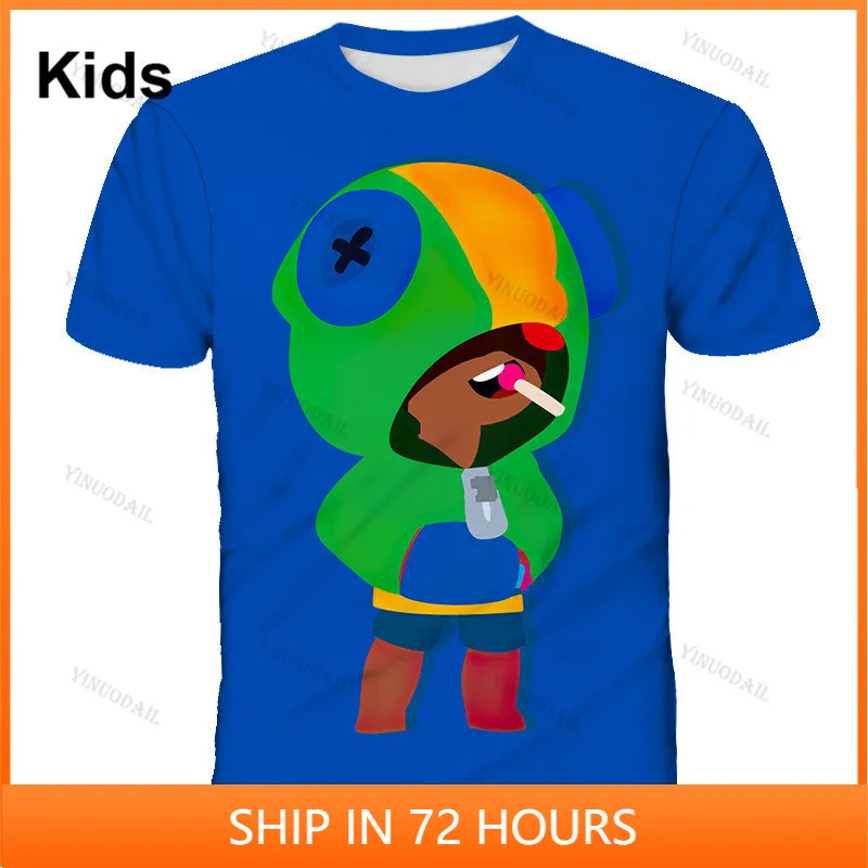

Sandy Max Tick and Star, Cartoon T-shirt Shooting Game 6 To 19 Years Kids Leon Shirt 3D T-shirt Boys Girls Tops Children Clothes