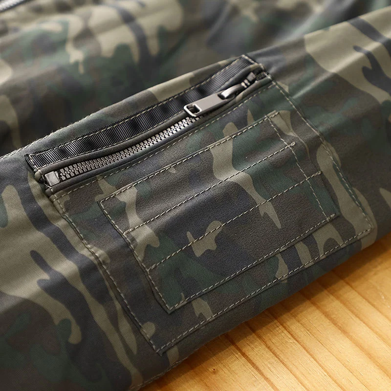 Мужская хлопковая куртка в стиле милитари повседневная камуфляжная куртка-пилот