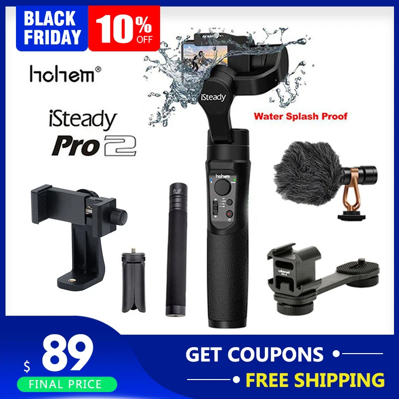Hohem iSteady Pro 2 3-осевой портативный монопод с шарнирным замком для DJI Osmo экшн Камера стабилизатор для GoPro Hero 7/6/5/sony RX0 спортивные Камера