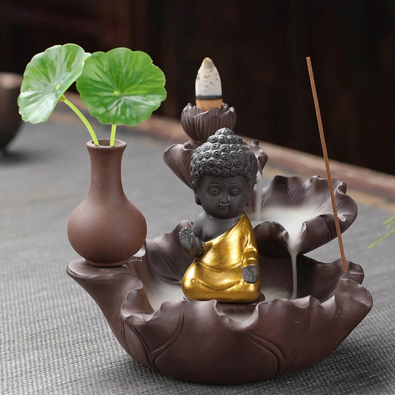 

Ceramic Incense Burner Chinese Burner Buddha Perfume Aroma Burner Waterfall Supplies Bruciatore Incenso Incense Burner EA6XXL