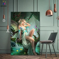 diy colorings pictures by numbers with colors elf girl picture drawing painting by numbers framed home