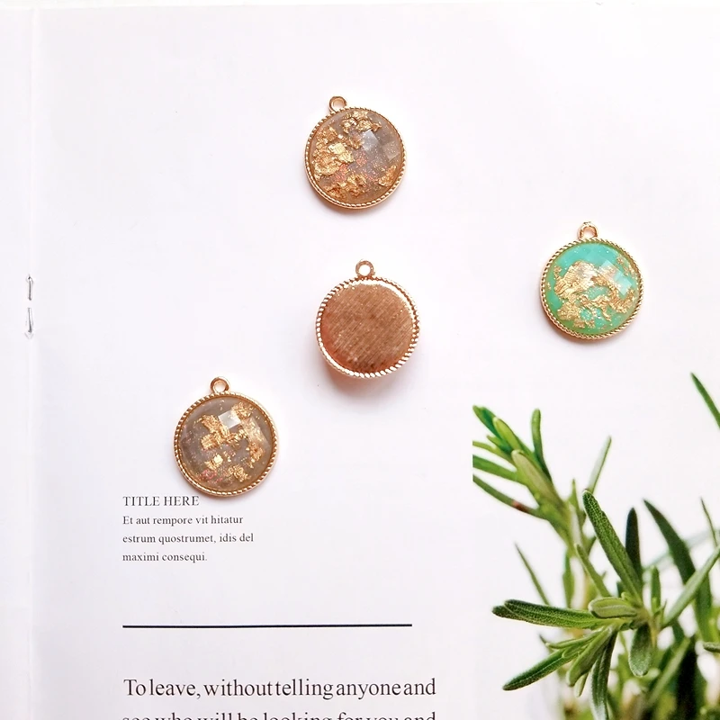 Япония и Южная Корея DIY ювелирные аксессуары сплав инкрустированный золотой