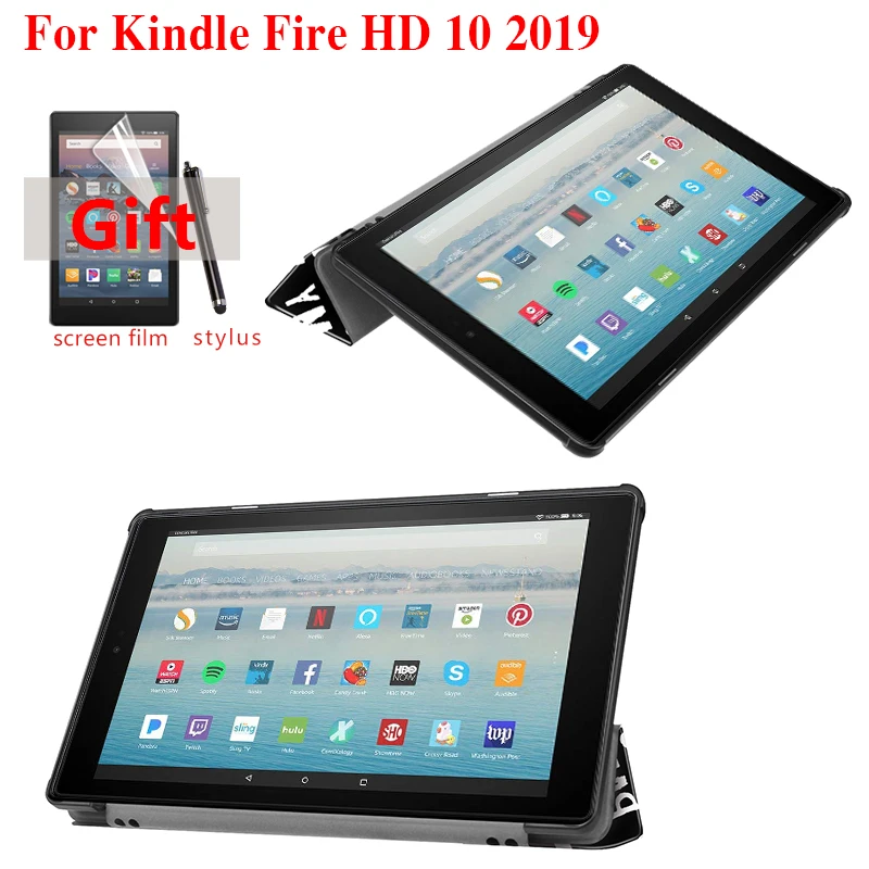 Чехол для нового планшета Amazon Fire HD 10, легкий тонкий Чехол-подставка с подставкой