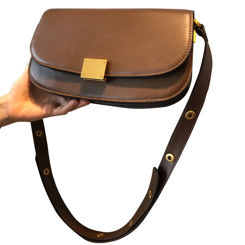 

fashion genuine leather women shoulder bags luxury handbags women bags designer saddle
