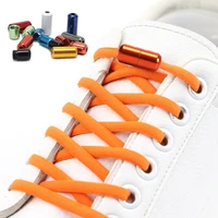 1 pair elastic no tie shoelaces metal lock shoe laces for kids adult sneakers quick shoelaces semicircle shoelaces lazy laces
