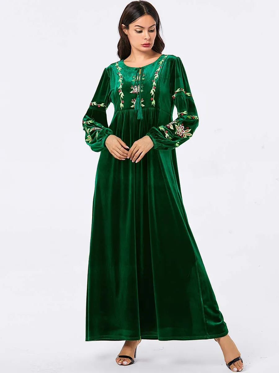 9084 мусульманское платье caftan marocain модное женское платье-абайя большого размера с