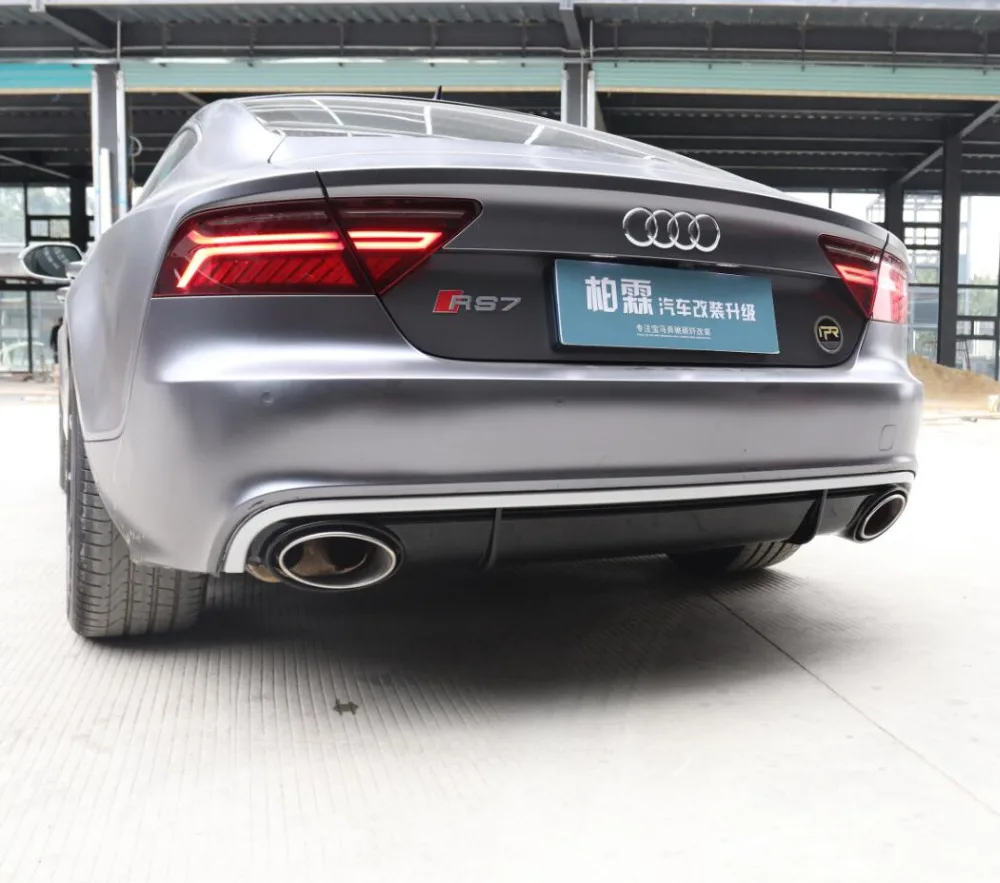 Полипропиленовый автомобильный диффузор для заднего бампера подходит 12 18 Audi A7 RS7