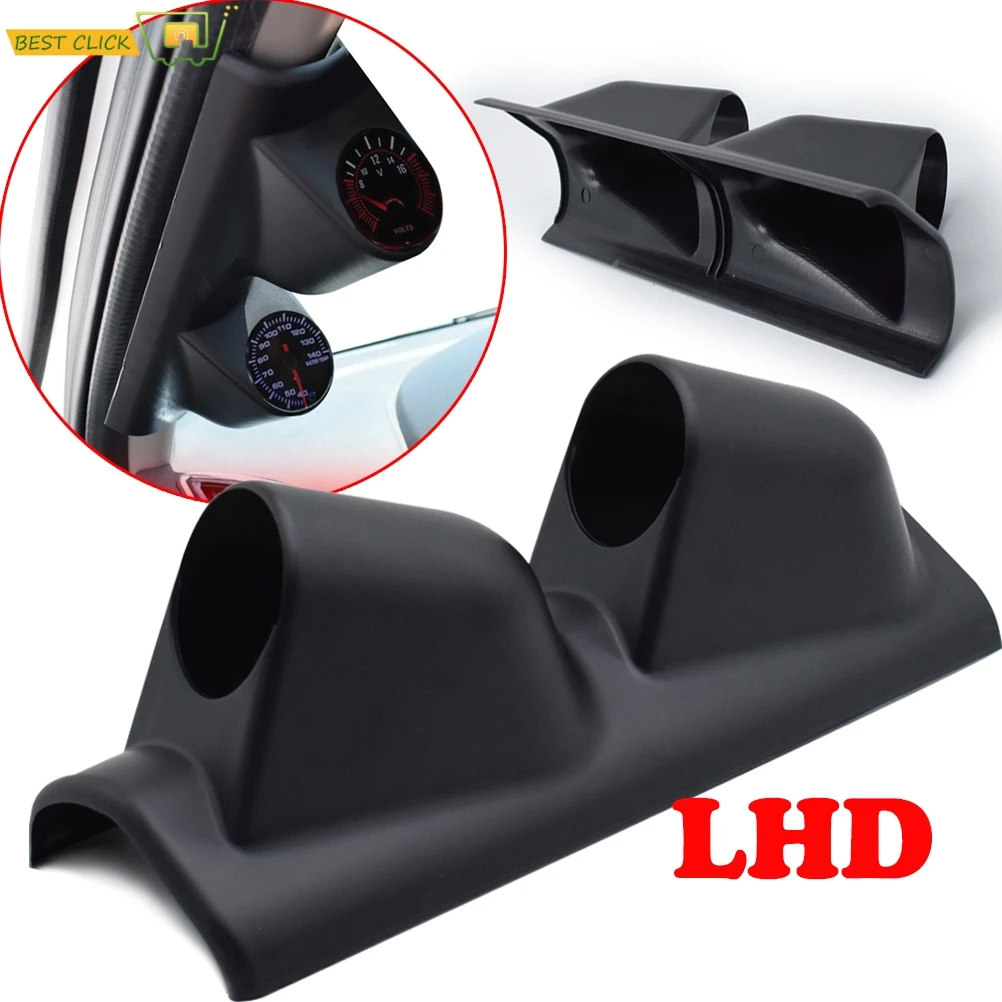 

52mm A Pillar Double Hole Gauge Pod Turbo Boost Water Oil Fuel Air Temp For Honda Civic Accord Type-R EK3 Del Sol EG JDM CRX FIT