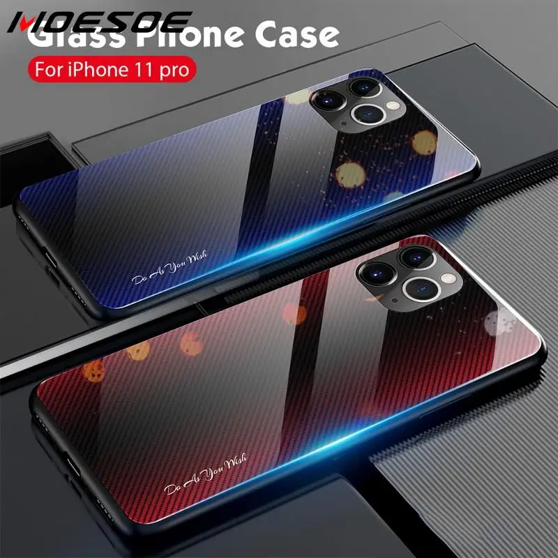 MOESOE для iPhone 11 Pro Max XR XS X 8 7 6 S градиентный стеклянный чехол противоударный