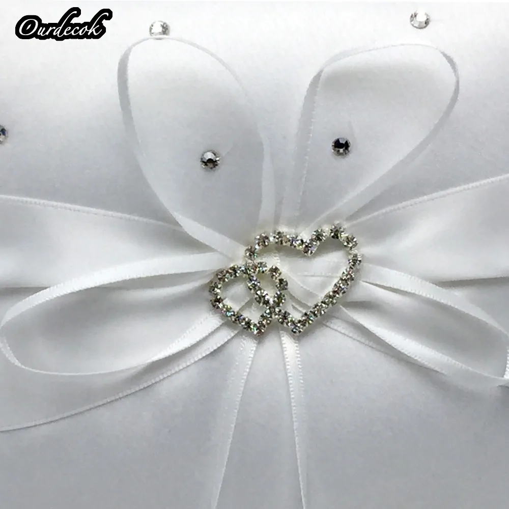 4 шт./компл. 5 цветов свадебное украшение атласное кольцо Подушка + корзина для