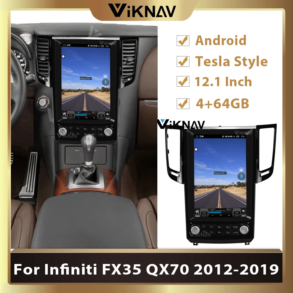 Автомагнитола 2 Din Android DVD мультимедийный плеер для Infiniti FX35 QX70 2012-2019 радио GPS навигация видео.