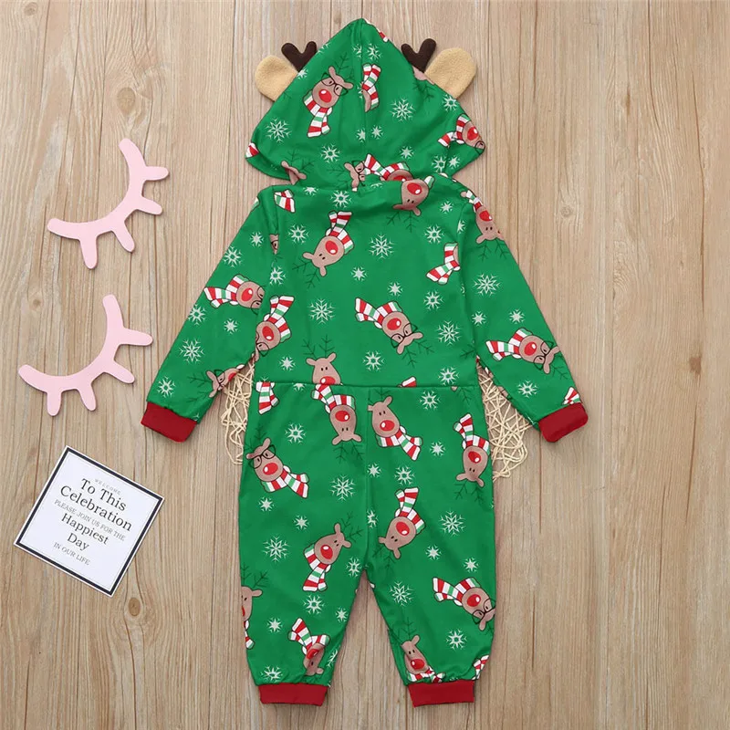 

New Adult Men Women Kid Sleepwear Nightwear Christmas Family Matching Jumpsuit Hooded Deer Print Plaids Family Xmas Clothes
