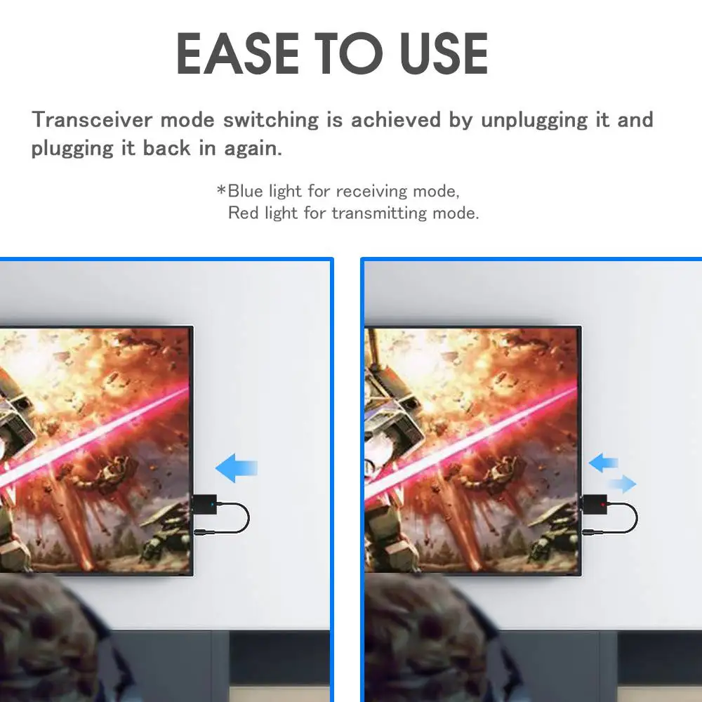 

Portable 2 In 1 USB bluetooth 5.0 Transmitter Receiver Wireless Adapter for TV PC Headphone bluetooth Car Kit