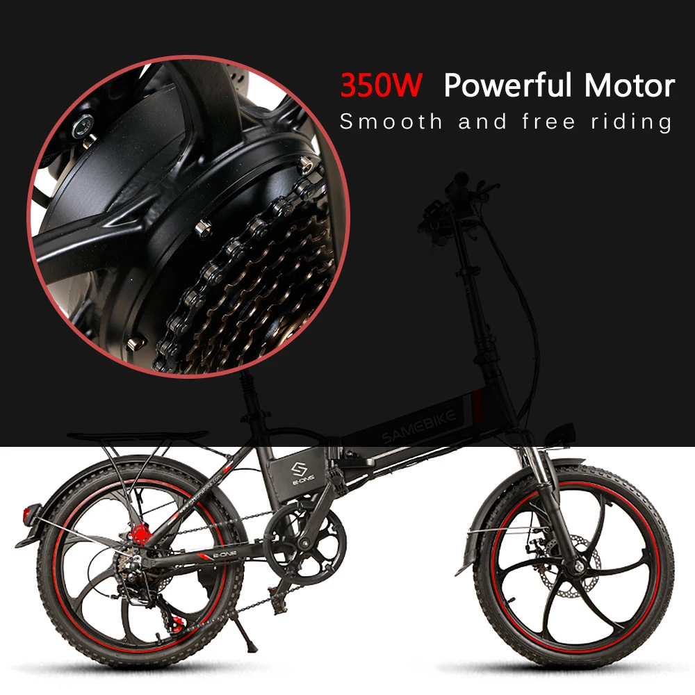 

Electric Bike 20 Inch Folding Electric Bike Power Assist Electric Bicycle E-Bike Scooter 350W Motor Conjoined Rim Bike Cycling