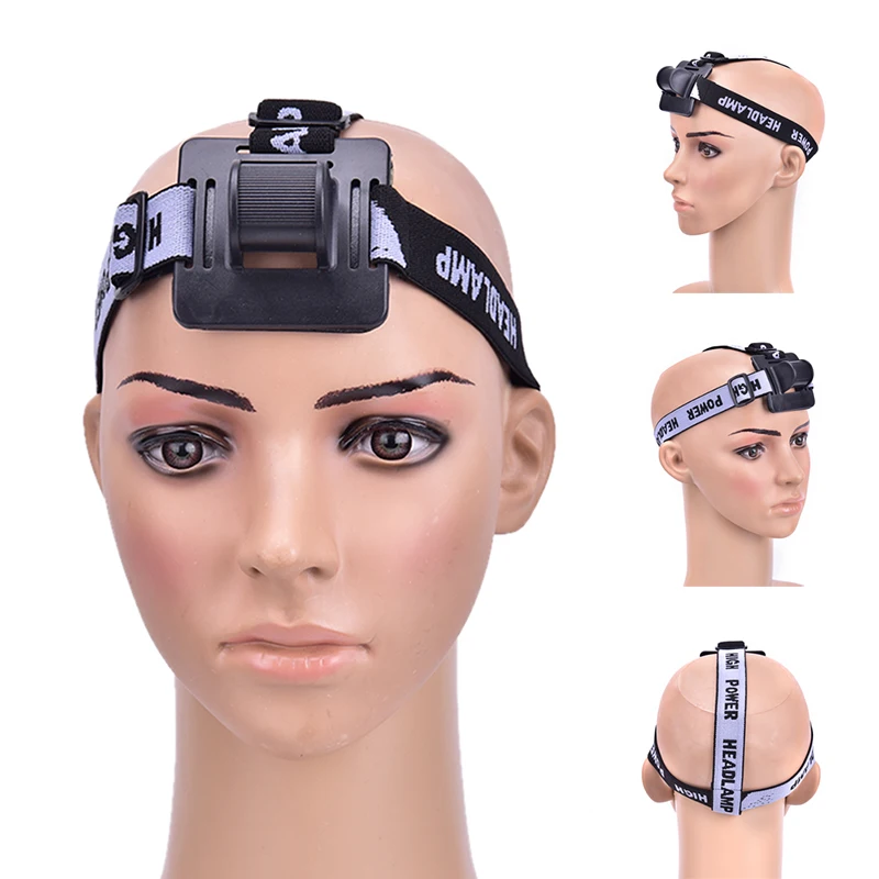 1pc Headband Helmet Strap Mount Head For LED Headlamp Bike Light Black Cycling Headlight Band Accessories |