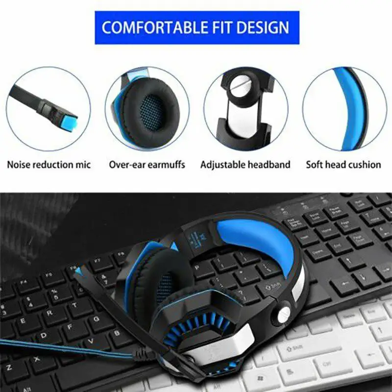 BEESCLOVER компьютерные Стерео Игровые наушники лучшие шлем глубокий бас игра