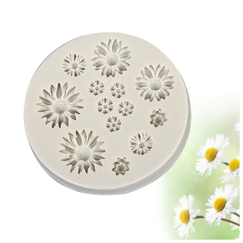 Ремесла сахар полимерная форма для торта глина 3d ромашки маленькая мастики