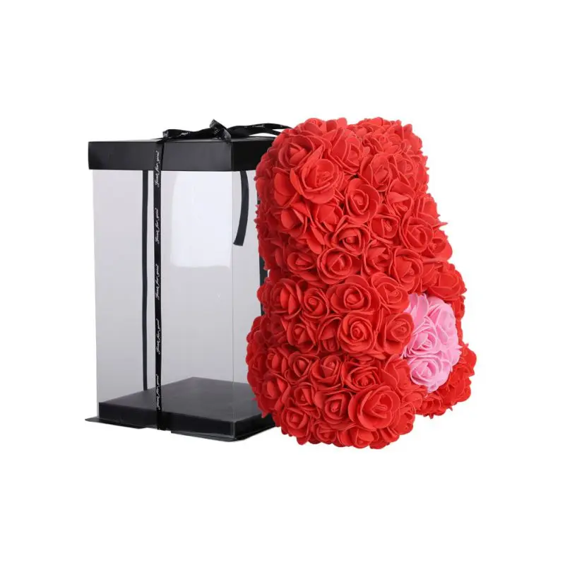

Handmade Rose Flower Bear Cute Eternal Flower Bear Colorful Valentines Day Romantic Gift for Gift For Valentines Day Birthday