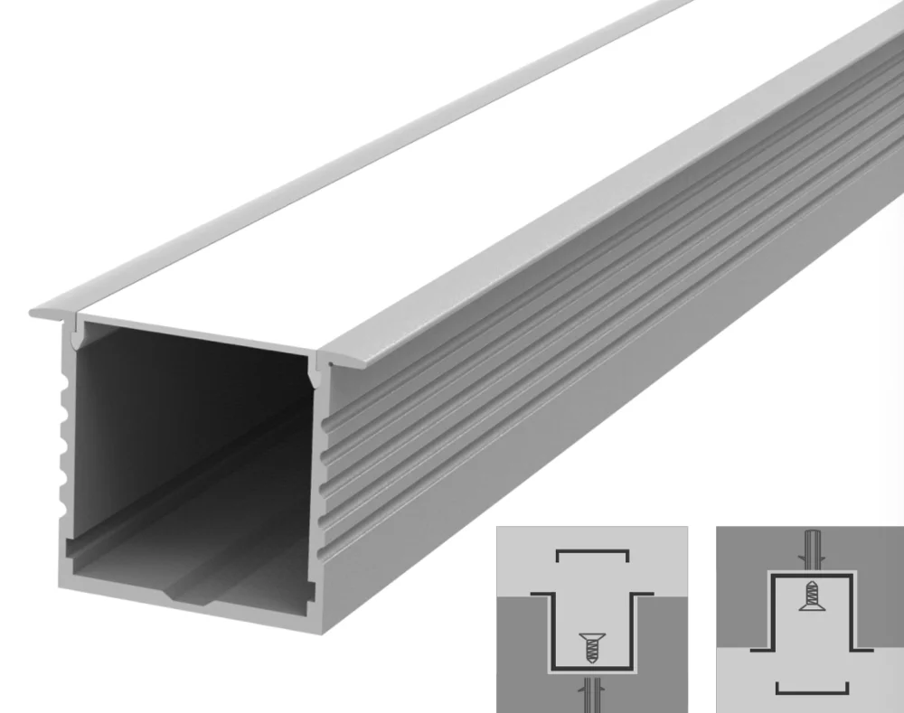 8m(8pcs) a lot, 1m per piece  AP3535B aluminum profile for double row led strips light