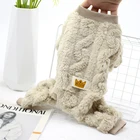 Мягкий комбинезон для собак, одежда для маленьких собак, зимний теплый свитер для домашних питомцев, комбинезон, пальто для щенков, одежда для кошек, одежда для Йорка, померанского наряда