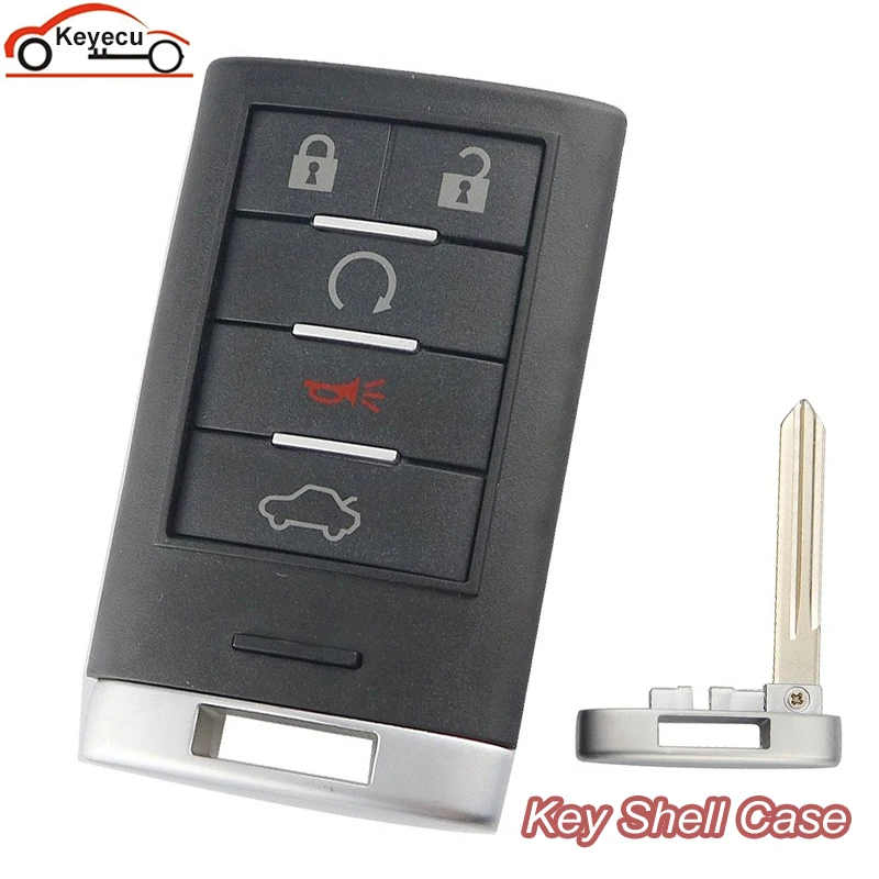 

KEYECU 5 кнопочный чехол для Cadillac Escalade ESV EXT ATS SRX STS CTS